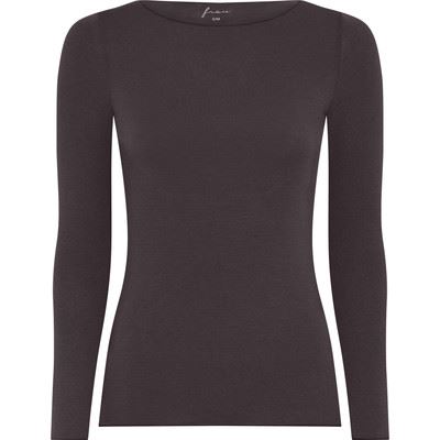 FRAU TOP, LIMA CASHMERE LS BOATNECK TOP, CHOCOLATE TORTE